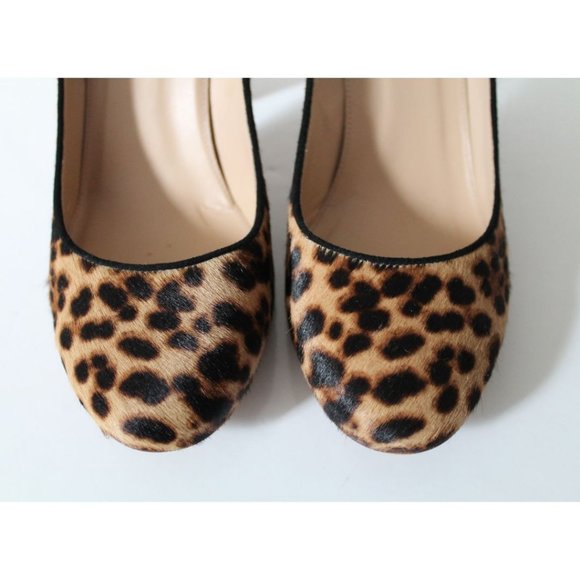 JCrew Collection Etta Calf Hair Pumps Size US 9.5 Hazelnut Leopard - Picture 7 of 10